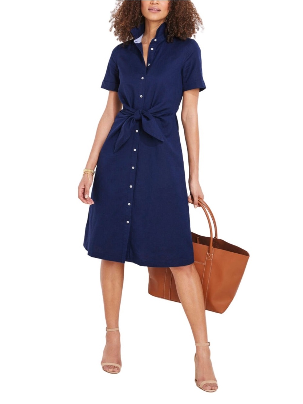 Vineyard Vines Westerly Tie-Front Linen Dress